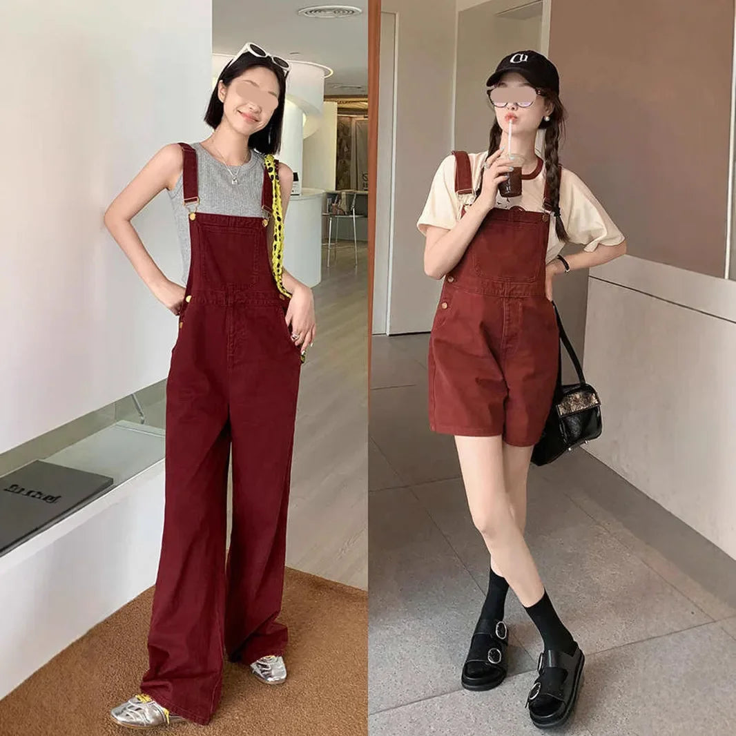 MeiYang Jamsuit Adjustable Shoulder Strap Jumpsuit Long/Short Pants Youthful Spunky One-Piece Overalls Chinese Brand Women's Clo.