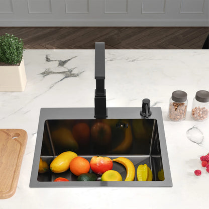 Edelstahlspüle, gut abdichtendes modernes Küchenspülbecken mit Abflusskorb für Häuser/Restaurants/Wäschezimmer