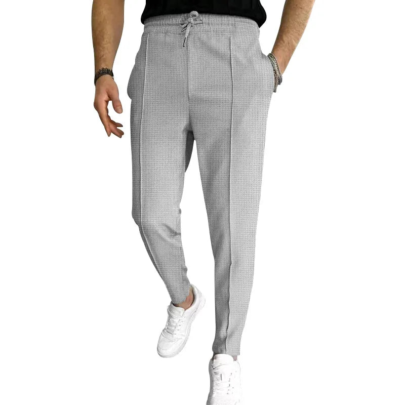 2024 Amazon Summer New Men's European and American Independent Station Drawstring Sports Casual Pants for Men.