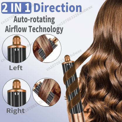 6 IN 1 High-Speed Hot Air Styler,1300W Power Hair Dryer Brush,Negative Ions Multi Styler for Straight,Wavy,Curly,and Coily Hair