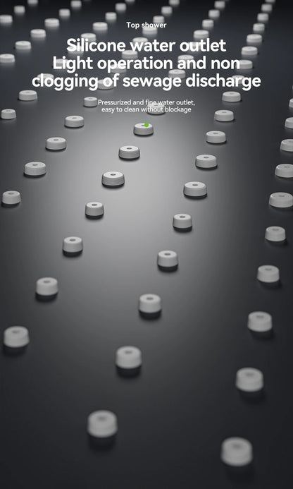 Space Aluminum Shower Set Digital Display Faucet Set , Piano Button With Ambient Light Bathroom Faucets Shower Head