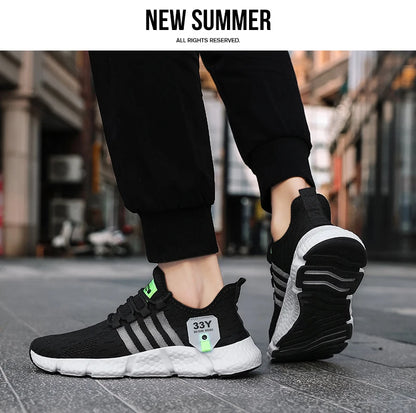 Atmungsaktives Mesh Männer Schuhe Trendy Leichte Fuß Wohnungen Plus Größe Männliche Tennis Turnschuhe Laufen Outdoor Fitness Schuhe 2024