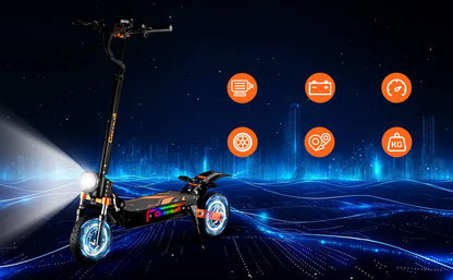 Cheevalry S10 Electric Scooter 2*1600W Motor Adult EScooter 52V 33AH Battery E-Scooter 10 Inch Tire City Commuter EScooter.