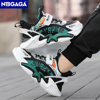 Sport Kids Leather Sneakers Four Season Boys Casual Shoes Non Slip Children Fashion School Walking Running Shoes Size 28-39.