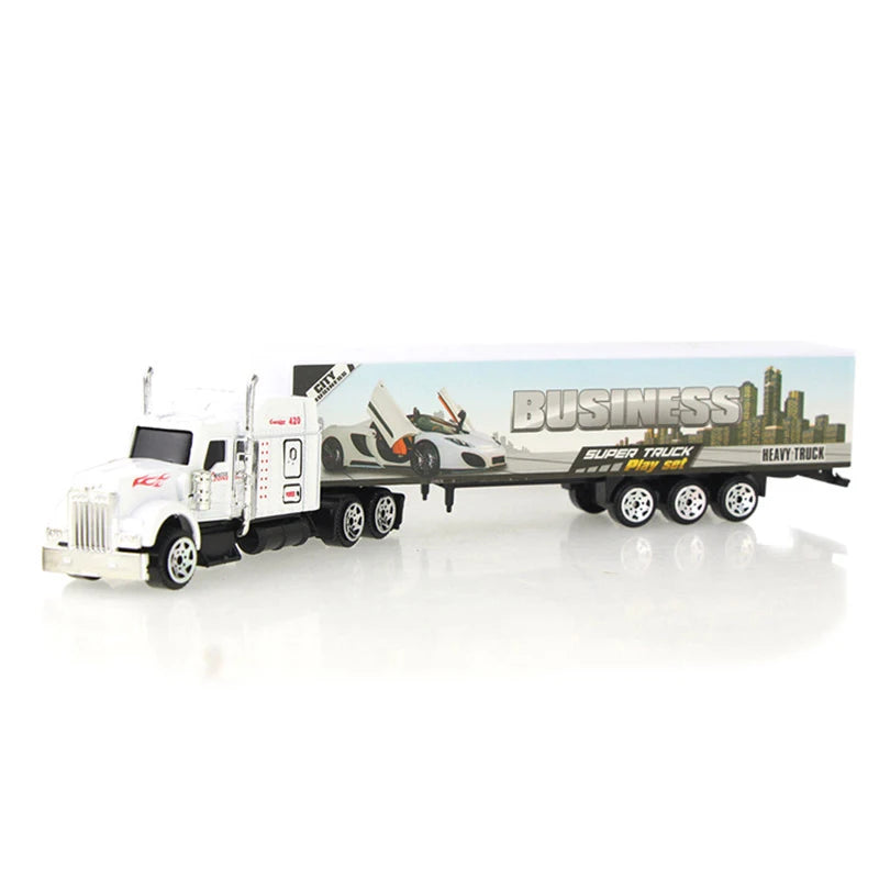 1 Pcs Sliding Alloy Truck Model Diecast Car Toy Container Oil Truck Tank Multi-color Vehicles Toys Birthday Gift for Children.