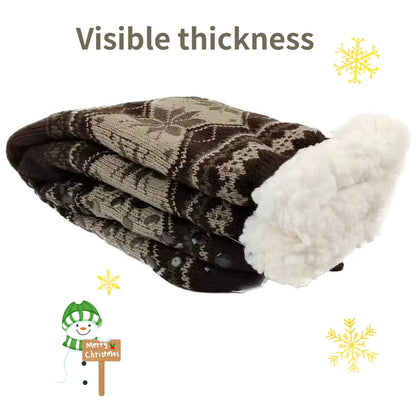 Mens Fluffy Sock Thermal Winter Warm Short Soft Non Slip Floor Fuzzy Fleece Plush Grip Sleeping Slipper Sock Male Christmas Gift.
