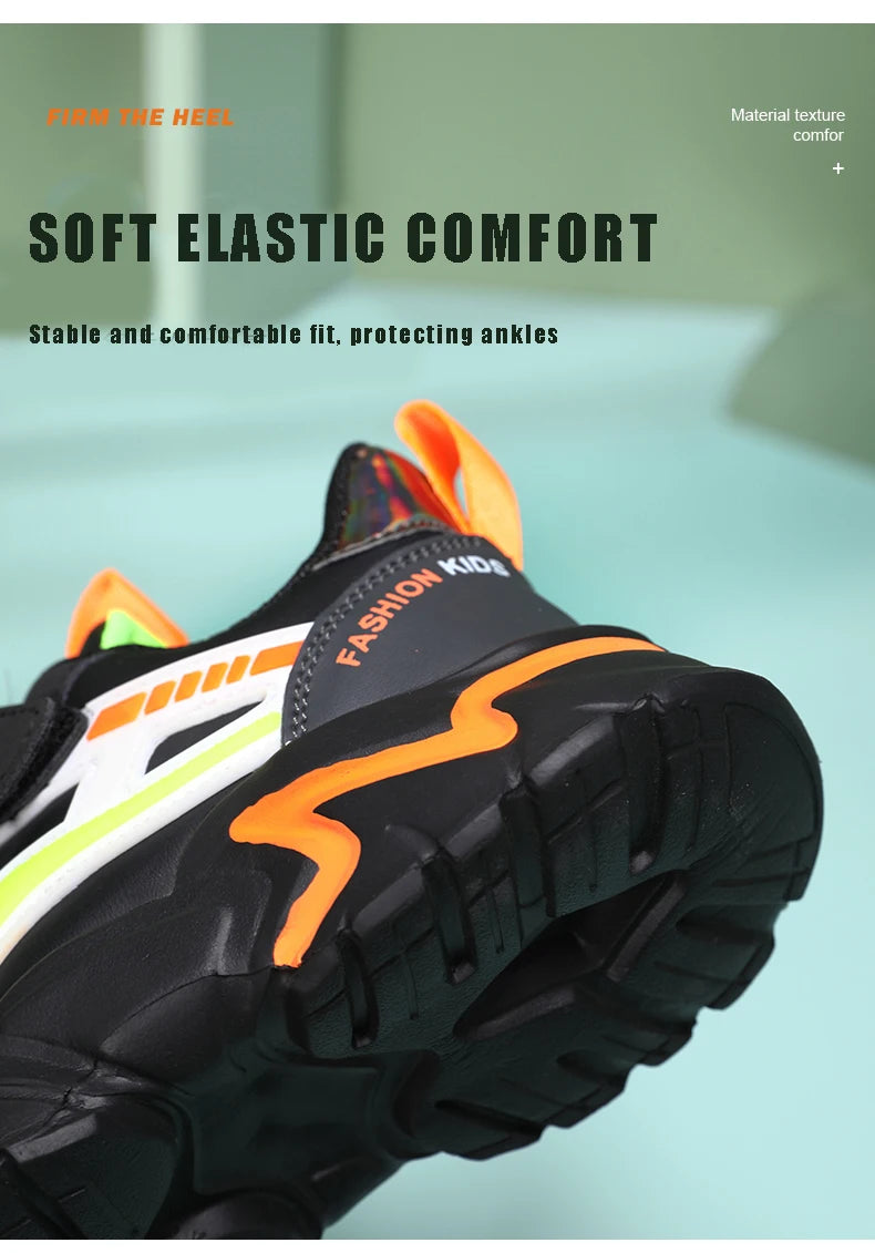 Kids Casual Boys Shoes Soft Sole Kids Shoes Non-slip Sneakers Shoes Outdoor Student's Children Pink Girls Sport Walking Footwear.