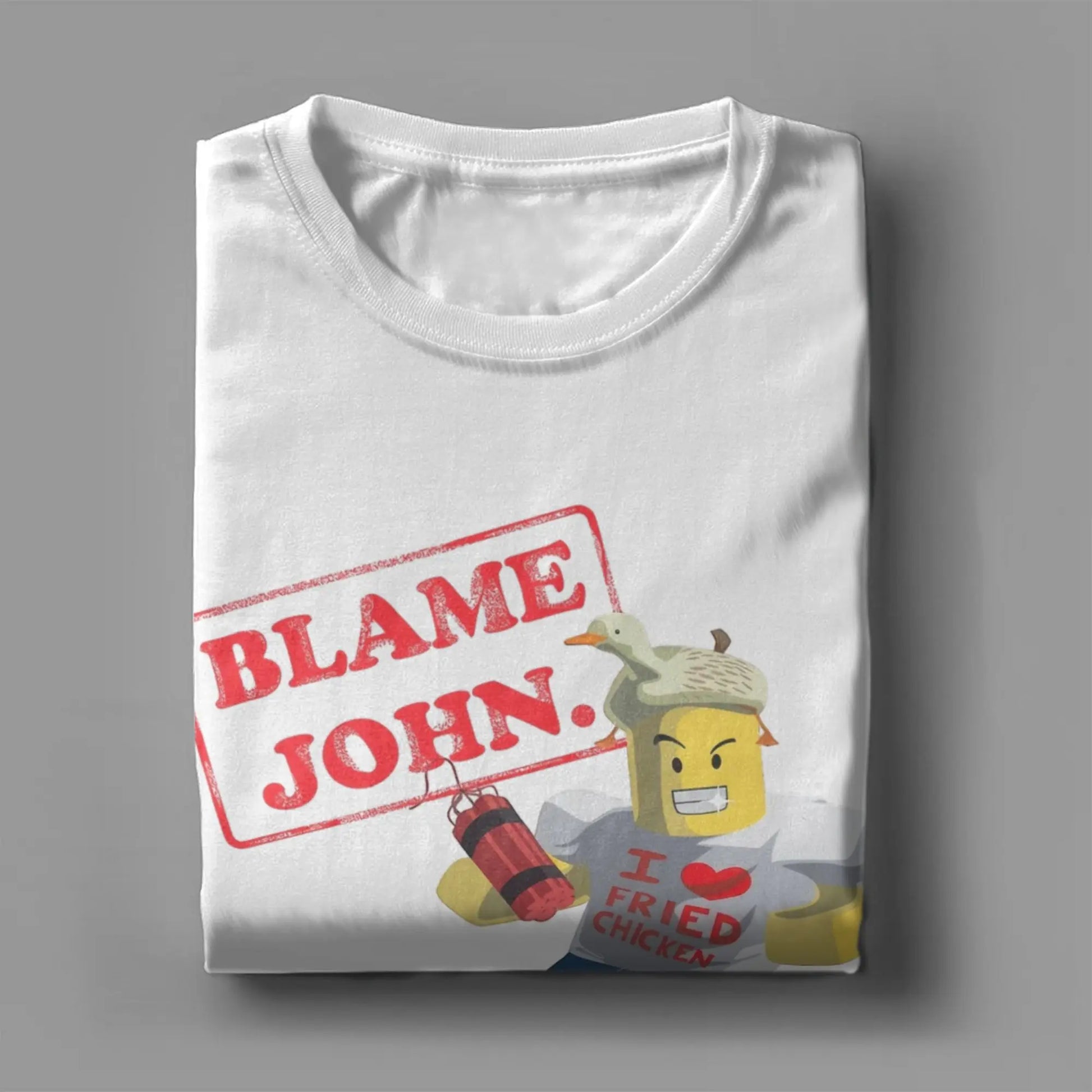 Men Women Shedletsky Blame John Forsaken T Shirts Meme Robloxs 100% Cotton Tops Short Sleeve Tee Shirt Graphic Printed T-Shirts.