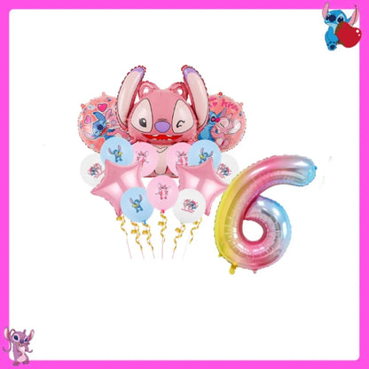 Disney Lilo und Stitch Party Dekoration Geschirr rosa Stitch alles Gute zum Geburtstag Party Thema liefert Ballon Hintergrund Tasse Teller