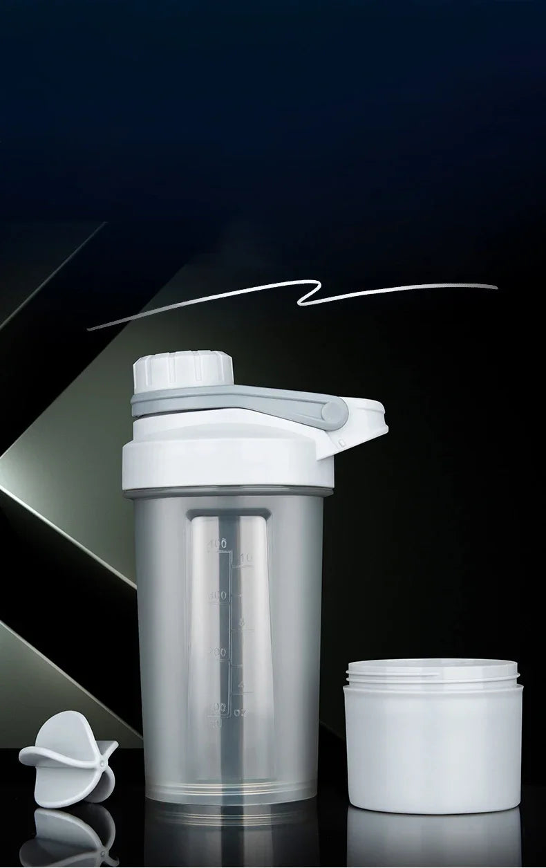 Shake Cup Sports Fitness Water Bottle Milkshake Cup Sports Plastic Water Cup Creative Plastic Drinking Cup Protein Powder Cup.