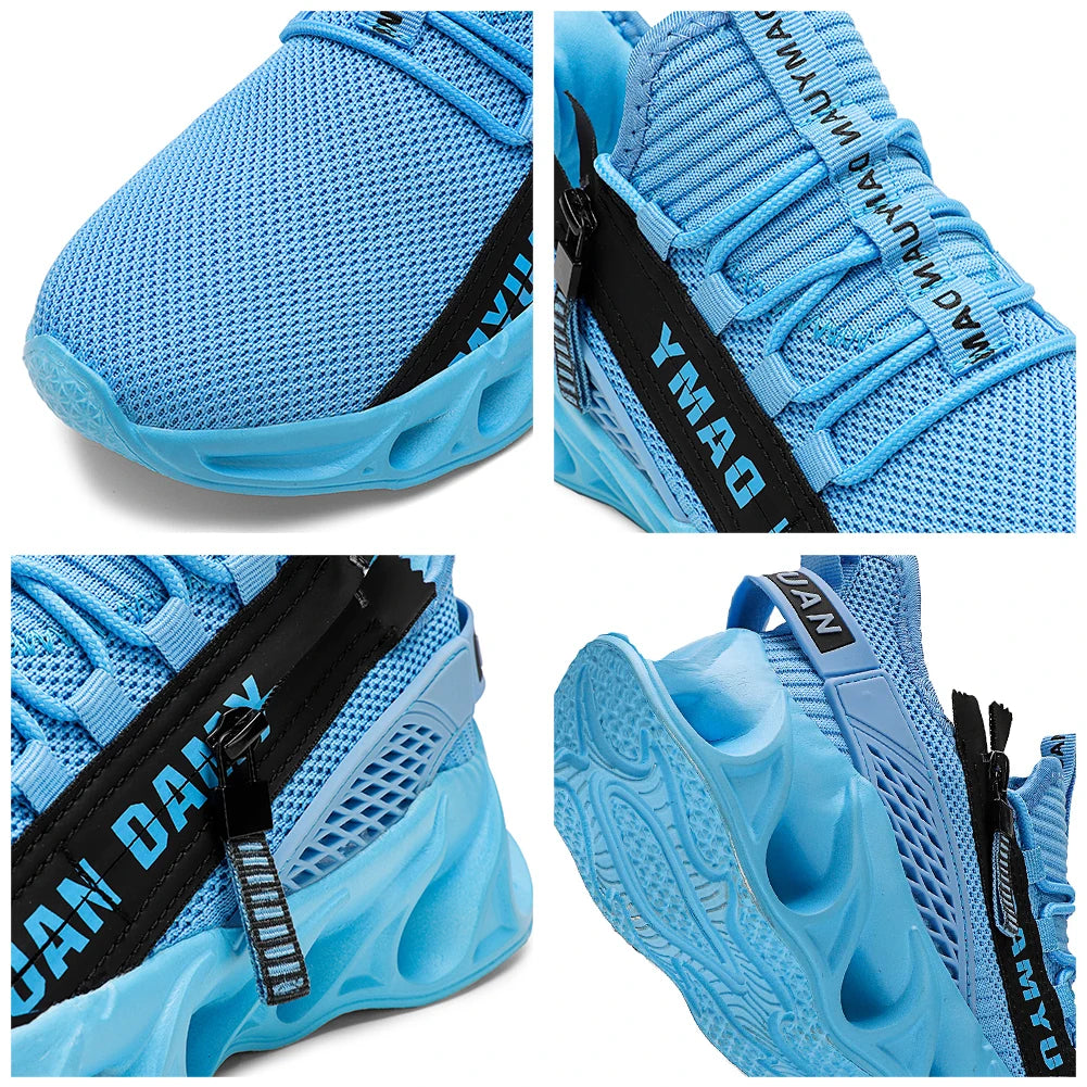 New Spring and Autumn Soft soled Running Men's Mesh Breathable Casual  Sports Shoes Men's Trendy Shoes Lightweight  Sneaker