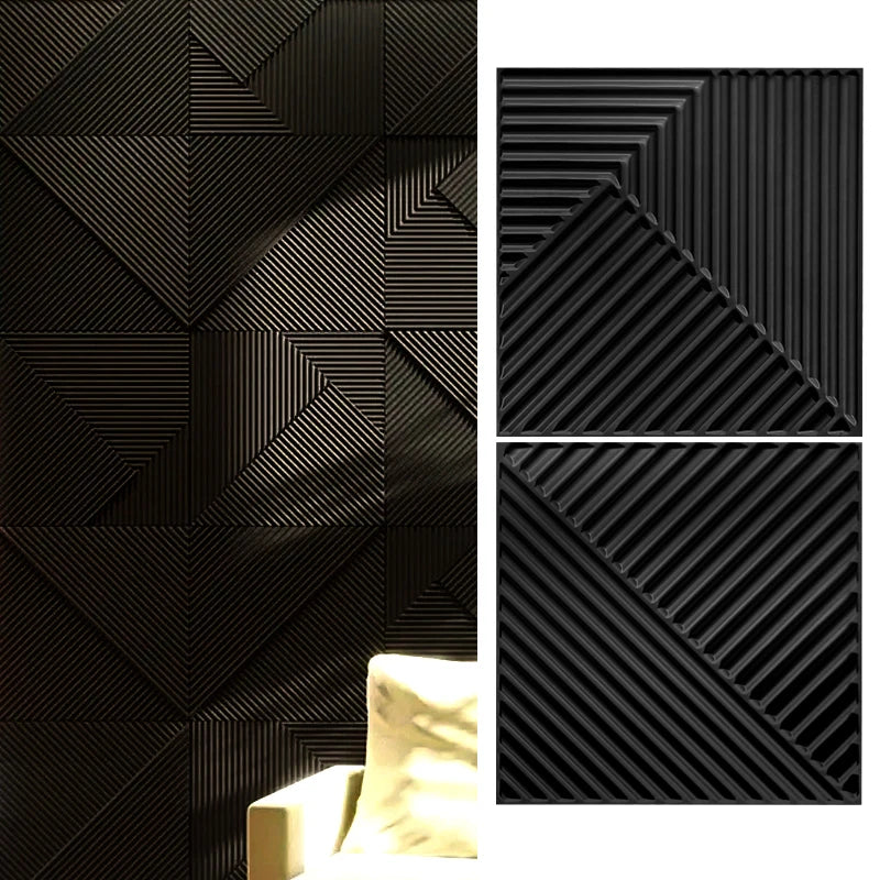 12 Pcs  3D Wall Panel 30x30cm Indoor Wall Decoration Bedroom Living Room background Hotel Office Mural Wall Panel DIY Home Decor