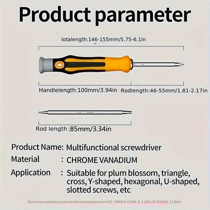 12-in-1-Magnetschraubendreher-Set Kreuz flacher Schrauben dreher kopf Multifunktion ales Präzisions-Hand wartungs werkzeug