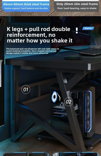 Moderne Doppel Computer Schreibtische Hause Desktop E-sport Gaming Tisch Schlafzimmer Einfache Schreibtisch Student Studie Tische Büro Möbel EE