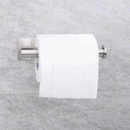 Selbstklebender Papierhalter aus Edelstahl, gebürstetes Gold, Schwarz, Weiß, Ständer für Küche, Badezimmer, Toilettenpapier, Handtuchrolle, Regal, Taschentuch zum Aufhängen