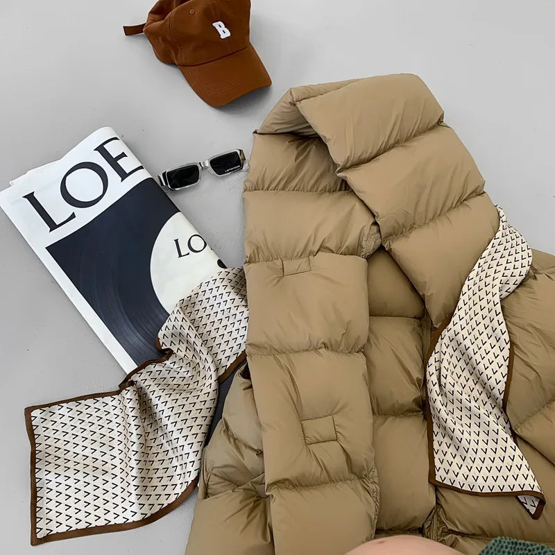 Hirsionsan Herbst Winter Koreanische Weiße Ente Unten Weste Frauen 2023 Neue Einfach Alle-spiel Mäntel FemaleSoft Warme Sleeveness Jacken