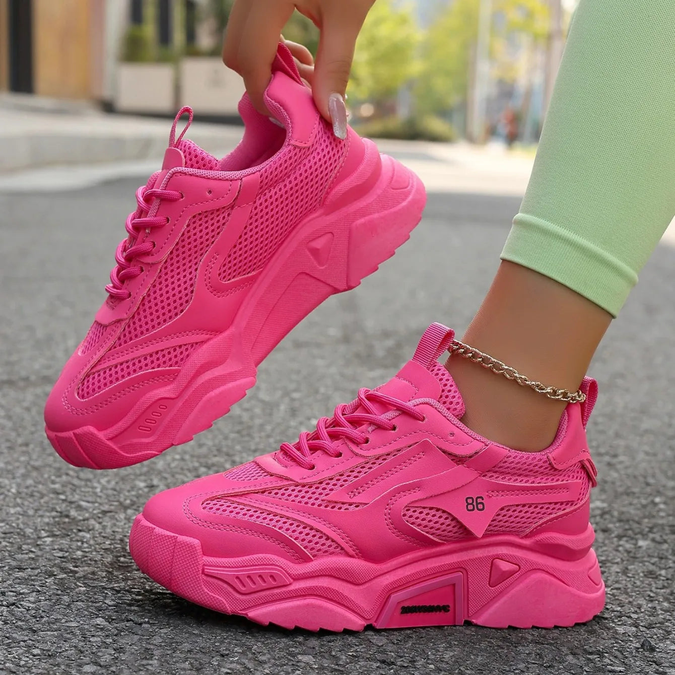 Women Sneakers New Fashion Mesh Breathable Tennis Girl Platform Shoes for Women Outdoor Comfortable Lightweight Sneakers Women.