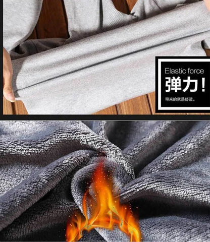 Men's Fleece High Collar Sweater Winter Thickened Solid Color Knitwear Cold-proof Warm Casual Pullover Bottoming Shirt 5XL.