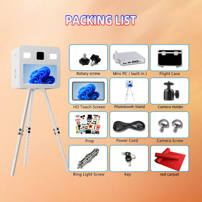 21.5 Inch Portable Camera Touch Screen Dslr Photo Booth Selfie Photo booth Machine  for ds620 RX1 525L QW410  Wedding Party.