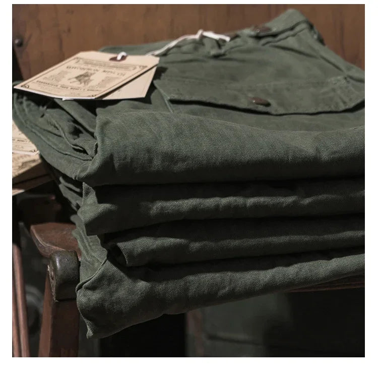 Bronson 1947 Model 838A OD7 Fatigue Utility Pants Men HBT OG-107 Baker Trousers.