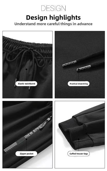 Men's Plus Size M-8XL Casual Loose Sports Pants Straight Leg Harlan Long Trousers Spring Autumn Long Pants Male Clothing 145KG.