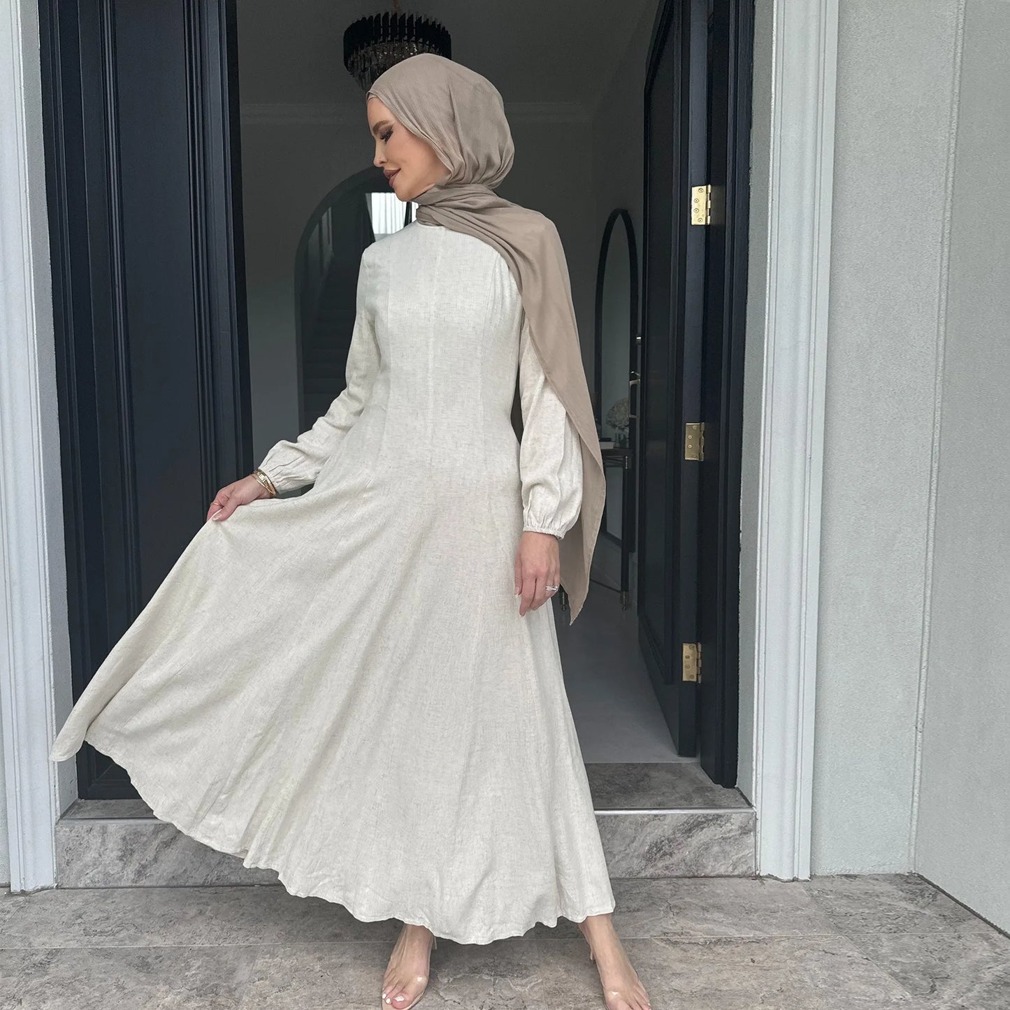 Muslimische Abaya Frauen Kleider Solide Schlank Jalabiya Eid 2025, Ramadan Marokko Islam Vestidos Largos Arabische Lange Robe Dubai Abayas Kaftan.