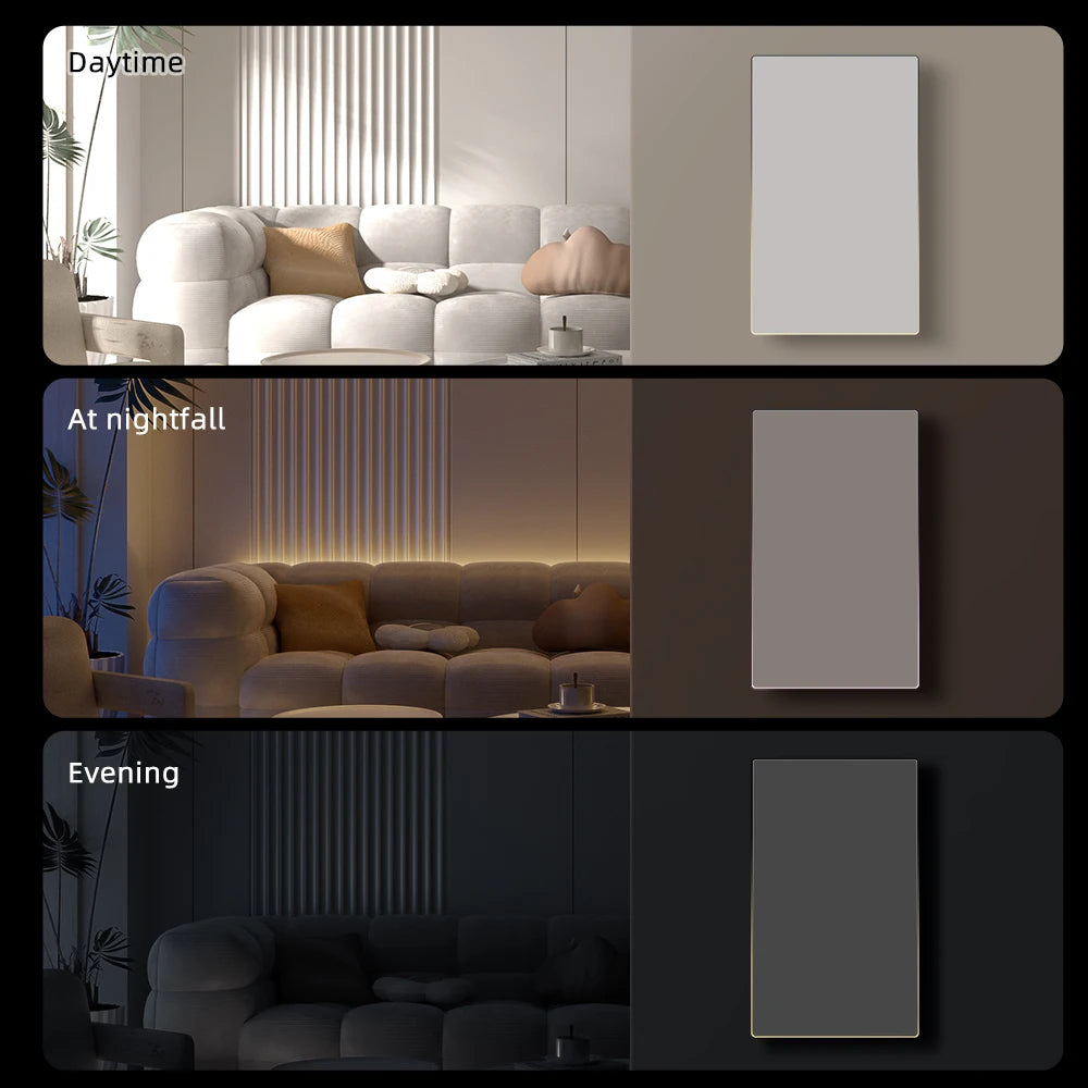 AVATTO Tuya WiFi Smart Lichtschalter US-Standard 1/2/3/4 Gang Druckschalter mit Umgebungslicht Arbeit für Alexa Google Home.