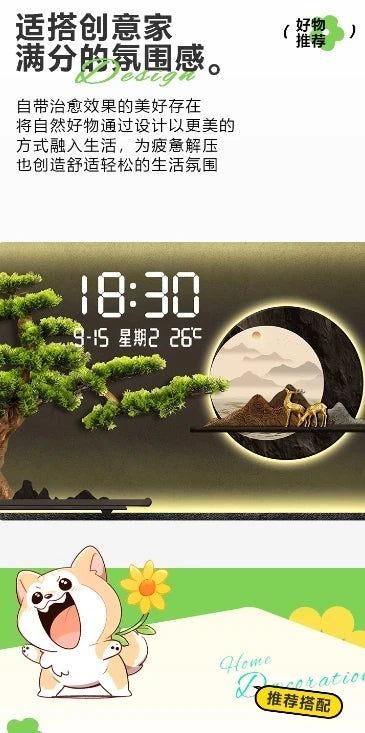 Temperatur Wohnzimmer Wanduhr Büro Horizontal Moderne Digitale Wanduhr Küche Design Horloge Murale Hause Dekoration