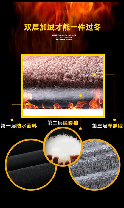 M-10XL Oversize Vests New Lambskin Vest Men's Autumn and Winter Warm and Detachable Hooded Youth Vests Windproof Waistcoats.