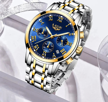 LIGE 2024 New Fashion Women Watches Ladies Top Brand Luxury Creative Steel Women Bracelet Watches Female Quartz Waterproof Watch