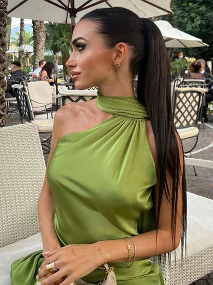 Elegante Feste Band Frauen Halfter Kleid Off Schulter Ärmellose Backless Dünne Weibliche Maxi Kleider 2025, Sommer Neue Chic Dame Robe