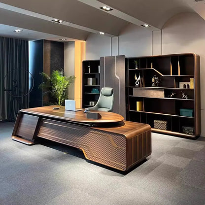 Leichter Luxus-Chef-Tisch, Chef-Schreibtisch, einfache moderne Büromöbel für Stuhlpersonen, speziell geformter kreativer Allgemein