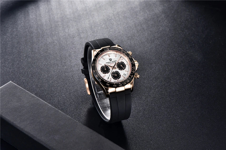 40mm New V2 PAGANI DESIGN Men's Quartz Watches Sapphire Retro Chronograph Stainless Steel Waterproof Watch Men Relogio Masculino.