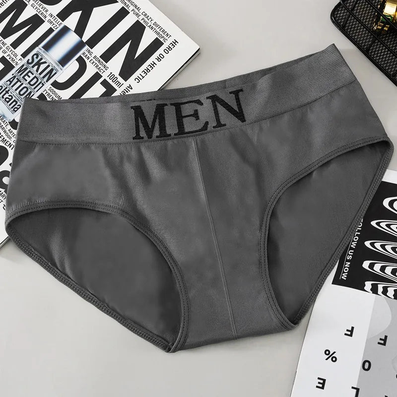 4pcs Mens Sexy Briefs Teenager Sport Underwears Plus Size Fat Men's Underpant Panties Students Breathable Fashion Casual Panties.