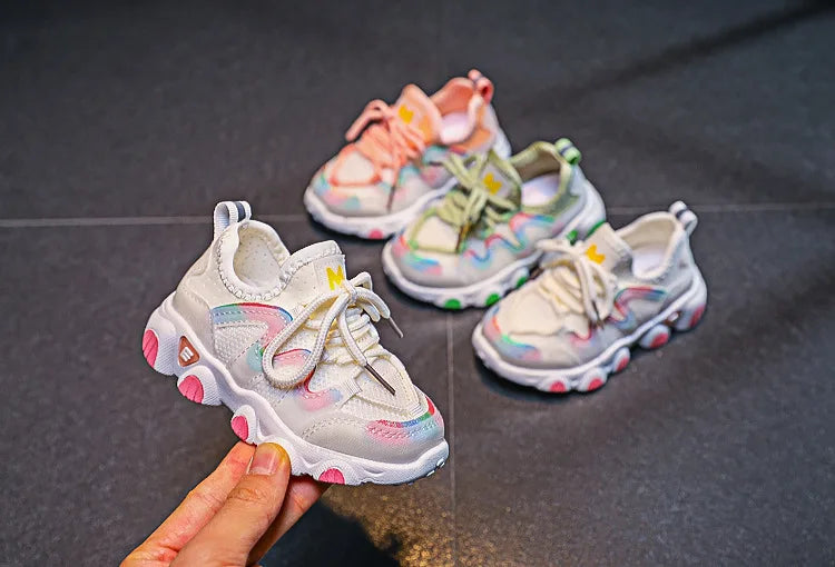 Children's Sports Shoes for Toddlers Boys Girls Little Kids Running Sneakers Air Mesh Breathable Soft Fashion Classic Casual New.