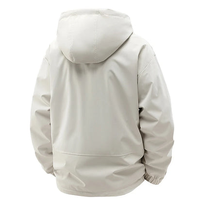 Jacket Mens Spring autumn New men jacket printing hooded Jackets casual coat Men's business coats Size M-4XL 5XL Hat detachable.