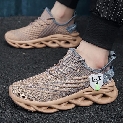 YRZL Männer Sport Laufen Schwarz Jogging Schuhe Casual Turnschuhe Outdoor Atmungsaktive Mesh Frauen Licht Stoßdämpfung Schwarz Tennis