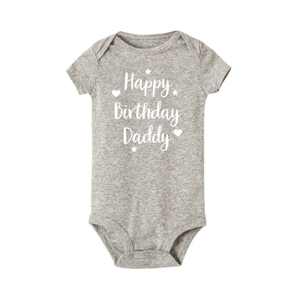 Alles Gute zum Geburtstag Papa Baby Body Vater Party Jungen Mädchen Outfit Strampler Säugling Sommer Kleinkind Kurzarm Kleidung Ropa Geschenke