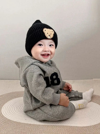 2024 herbst Baby Jungen Casual Print One Piece Langarm Strampler Infant Kleinkind Sport Overall.