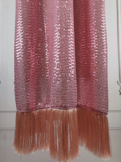 Ramadan Eid Tassel Sequin Batwing Abaya Dubai Women Islam Muslim Maxi Kaftan Dresses Kebaya Caftan Marocain Robe Femme Musulmane.