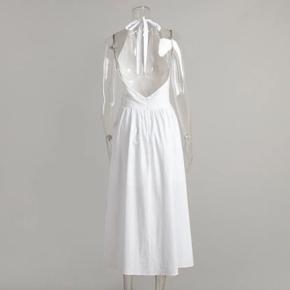 2023 neue Frauen Sommer Baumwolle Lange Kleid Ärmellose Sexy V-ausschnitt Boho Maxi Kleid Lose Stil Lange Kleid Vestidos Kleidung.