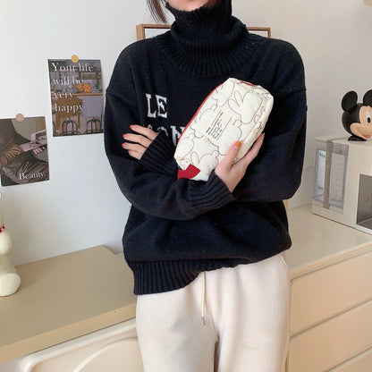 2025 Cute Rabbit Travel Cosmetic Lipstick Purse Storage Bag Kawaii Women Makeup Handbags Organizer Wallet Pouch Pencil Case Bags