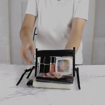 Wash Transparent Cosmetic Bag for Women Clear Zipper Makeup Bag Travel Female Makeup Brush Holder Organizer Toiletry Bag Clutch.