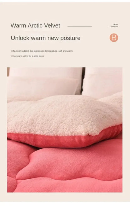 Lamb Velvet Winter Quilt Machine Washable Soft and Warm Blanket Spring and Autumn Quilt Super Warm Bedding Queen Comforter 겨울 이불.