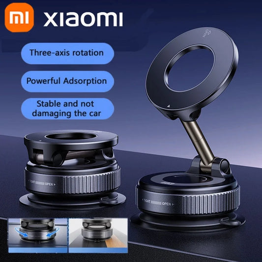 Xiaomi Magsafe Car Phone Holder Suction Cup Vacuum Magnetic Phone Stand 360° rotatable and Foldable Suction Cup Phone Holder.