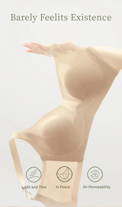 SUJIIN Wireless Plus Size Bras Women Anti-sagging Comfortable Breathable Soft Support Bralettes Big Breasts Push Up Bra MX219A