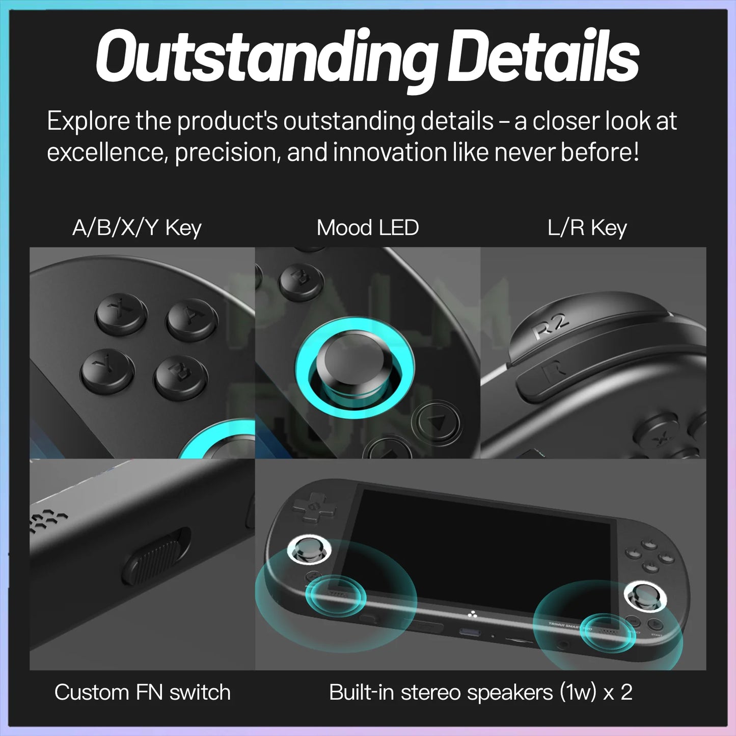 Trimui Smart Pro Portable Retro Arcade Game Console 4.96inch IPS Handheld Game Console Type-C LINUX HD Screen Smart Video Player.