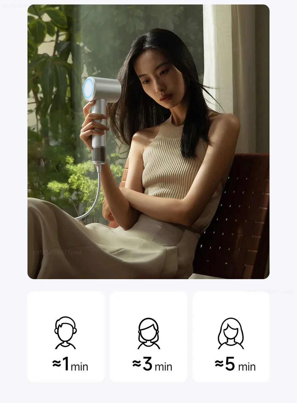 Original Xiaomi Mijia H501 High Speed Anion Hair Dryer Wind 62m/s 1600W 2min Quick Drying Professional Hair Care Negative Lon