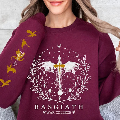 Fourth Wing Sweatshirt Basgiath War College Sweatshirt Women Graphic Hoodies Riders Quadrant Fantasy Reader Bookish Pullover Top.
