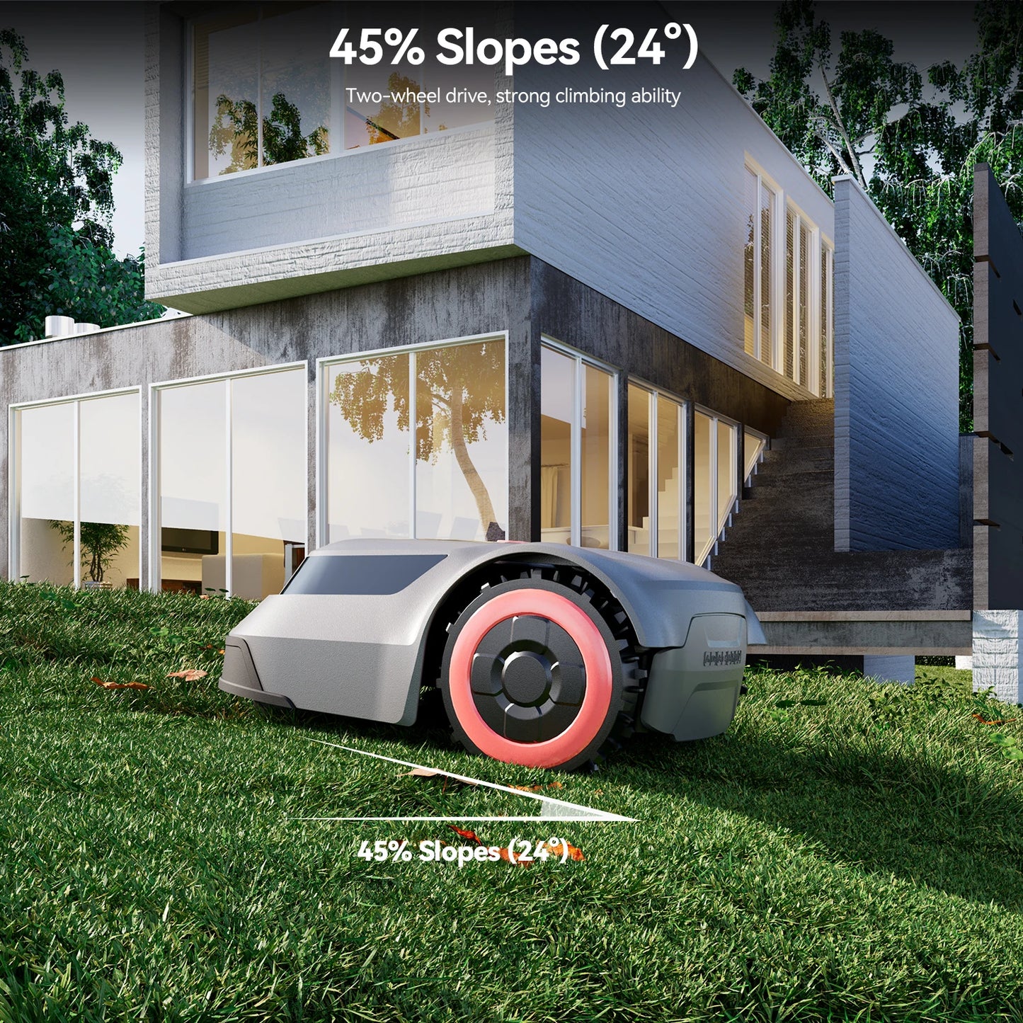 【Code:DEBS55】C-TOF Roboter-Rasenmäher Redkey MGC800 Rasenmäher-Roboter, Kabelbrucherkennung, Kletterkapazität, 45 % App-Steuerung, Mähroboter